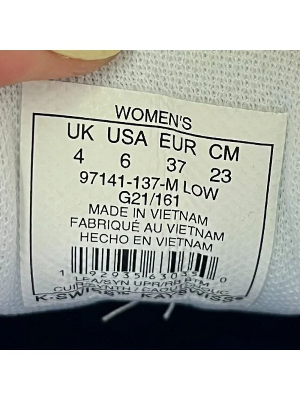 K-Swiss Court Pro II Leopard Womens Size 6 White Black Athletic Shoes Sneakers